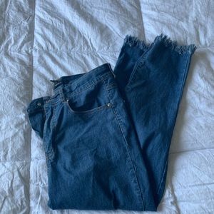 Forever 21 frayed bottom jeans